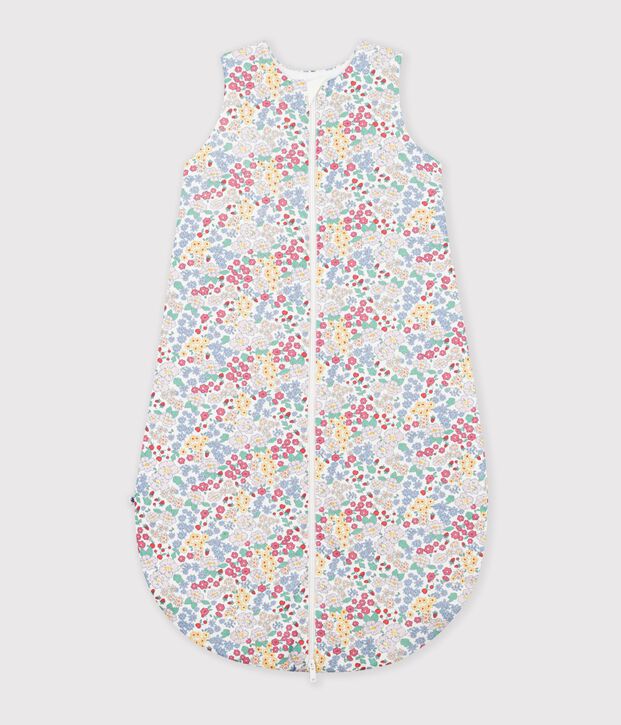 Babyschlafsack aus Baumwolle mit Blumenmotiv TOG-Wert 2 weiss/vielfarbig