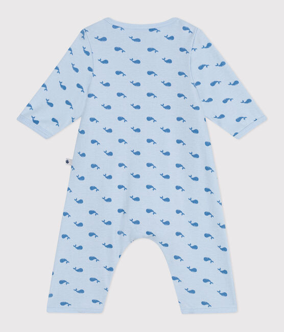 Baby-Bodyjama ohne Füßchen aus Baumwolle mit Wal-Motiv blau TOUDOU/ ALASKA