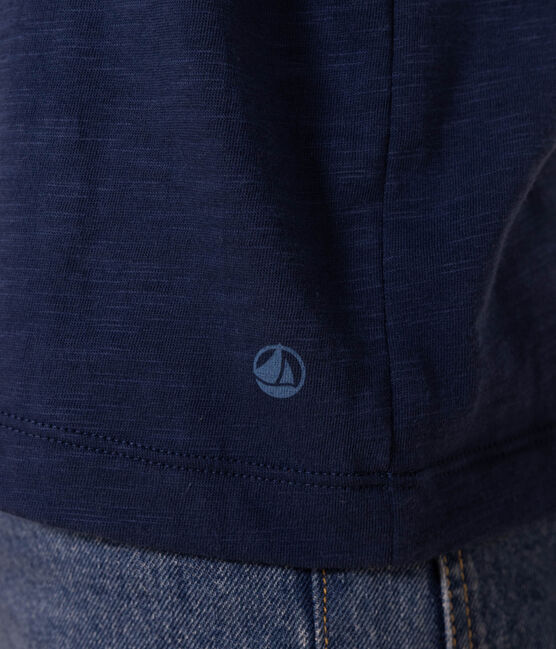 Damen-T-Shirt LE DROIT aus Baumwolle mit Rundhalsausschnitt blau INCOGNITO