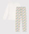 Kinder-Pyjama aus Baumwolle weiss MARSHMALLOW/weiss MULTICO