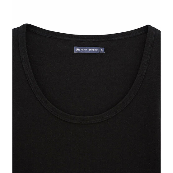 T-shirt 3/4-ärmel damen schwarz NOIR