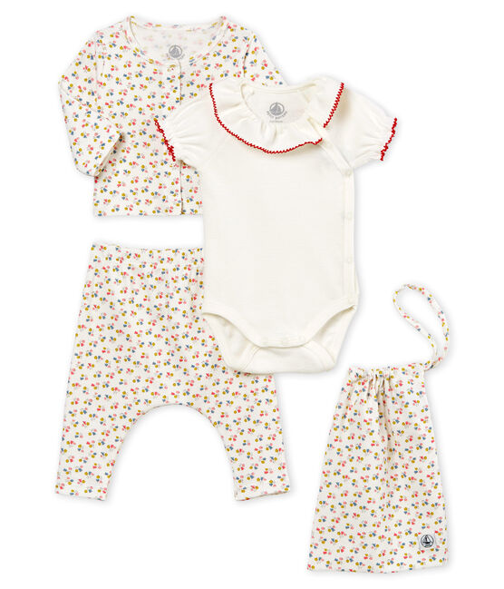 4-Teiliges gemustertes baby-set für mädchen variante 1