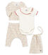 4-Teiliges gemustertes baby-set für mädchen