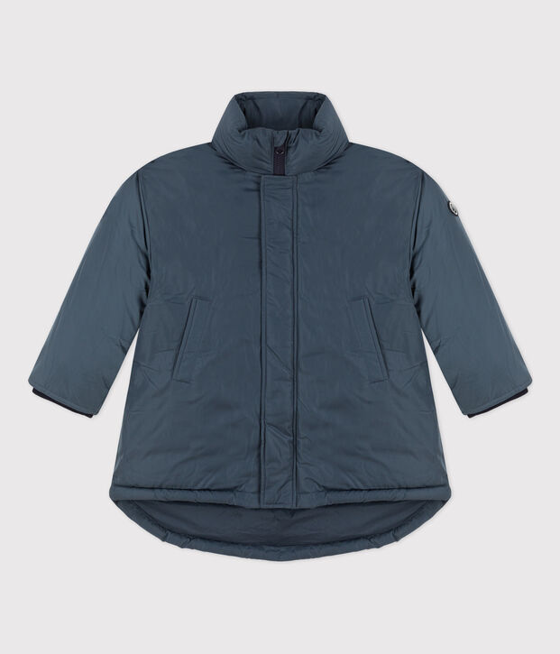 Halblange Kinder-Winterjacke f&uuml;r M&auml;dchen grau