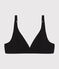Damen-BH aus Baumwolle und Elastan schwarz BLACK