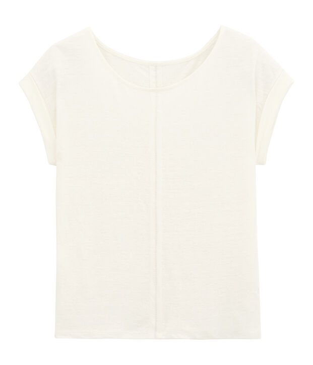 >>T-Shirt mit kurzen &Auml;rmeln weiss