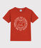 Kurzärmeliges Kinder-T-Shirt aus Baumwolle für Jungen rot HARISSA