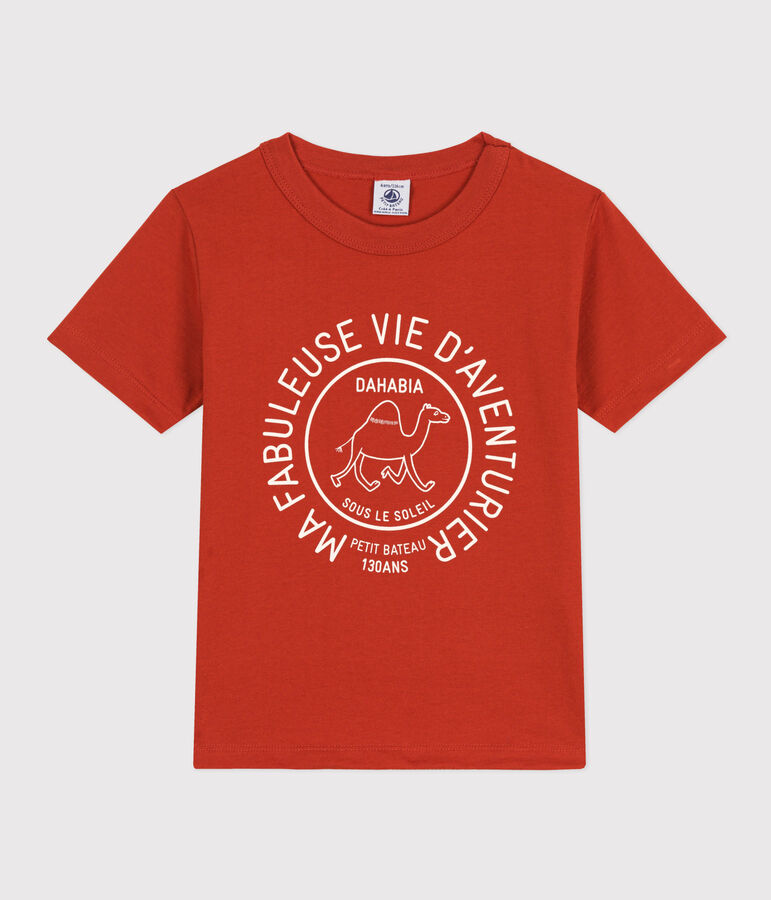 Kurz&auml;rmeliges Kinder-T-Shirt aus Baumwolle f&uuml;r Jungen rot
