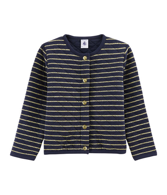 Schlauch-Cardigan für Mädchen blau OR/blau SMOKING