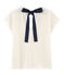 T-Shirt aus Leinen, Damen weiss MARSHMALLOW