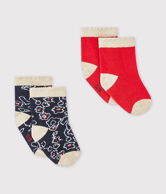 Baby-Mädchen-Socken im 2er-Set weiss LOT