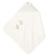 Set mit Badetuch und Babyschuhen aus Bouclé-Frottier und Rippstrick