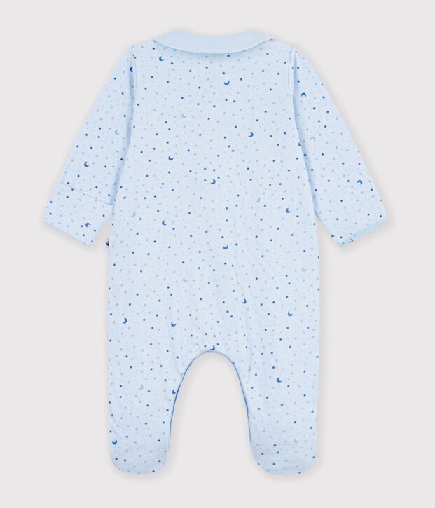 Strampler aus Doppeljersey mit Sternmotiv blau/vielfarbig