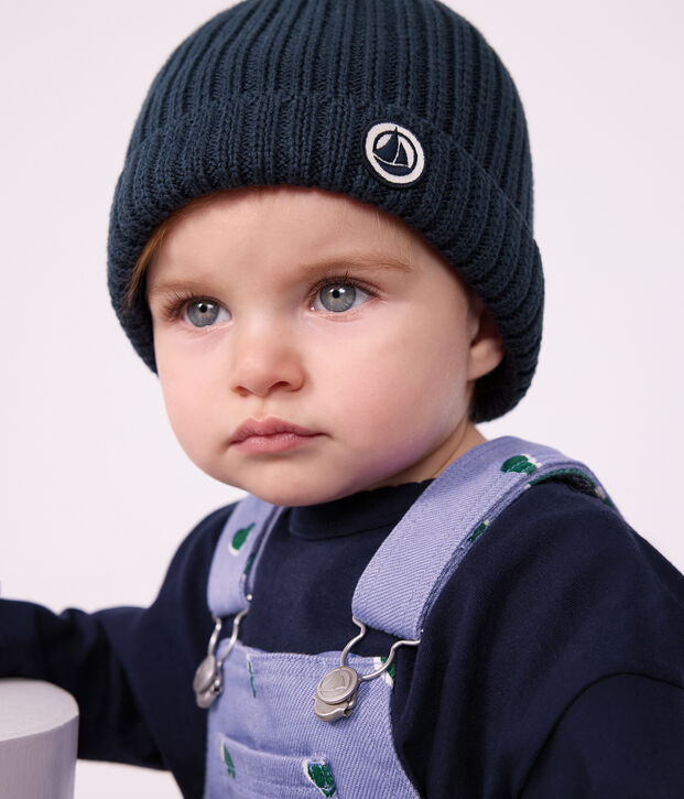 Baby-Strickm&uuml;tze mit Fleece-Futter SMOKING