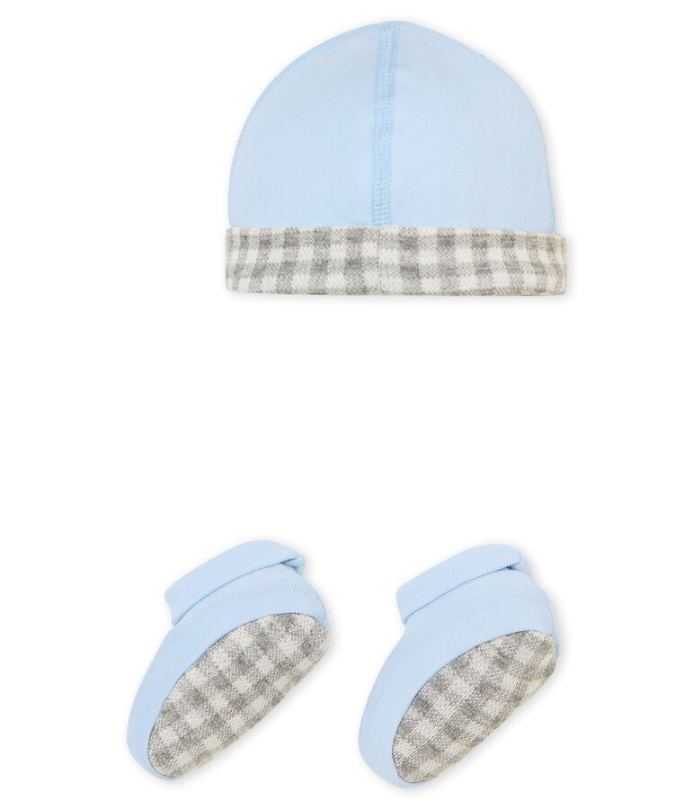 Baby Jungen M&uuml;tze und Schuhe im Set blau