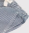 Baby-Hose aus Leinenstoff blau MEDIEVAL/weiss MARSHMALLOW