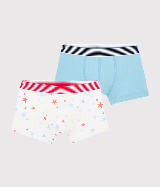 2er-Set Boxershorts aus Bio-Baumwolle mit bunten Sternen für Jungen variante 1
