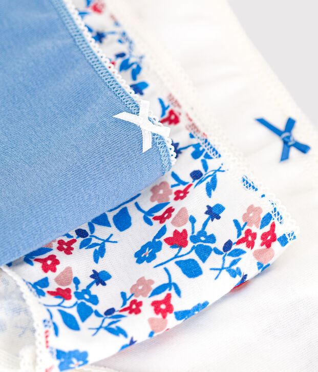 3er-Set Kinder-Shortys aus Baumwolle mit Blumenmotiv vielfarbig