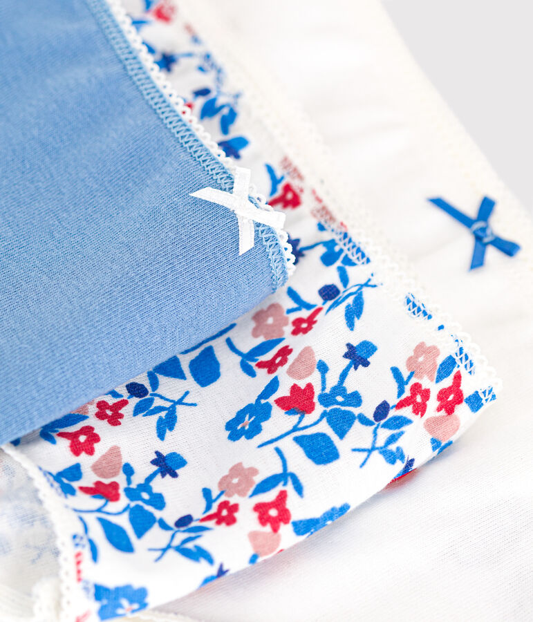 3er-Set Kinder-Shortys aus Baumwolle mit Blumenmotiv vielfarbig