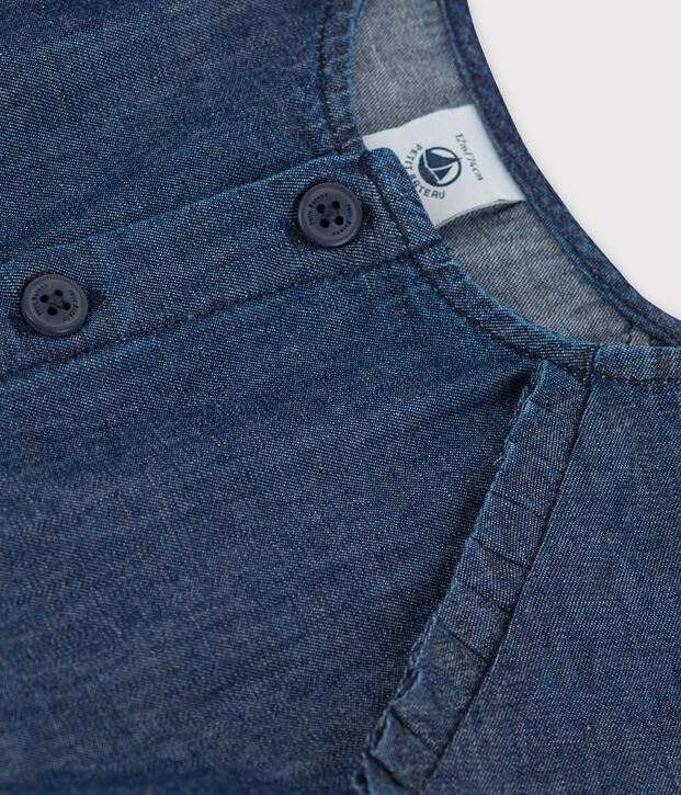 Babykleid aus leichtem Bio-Denim blau