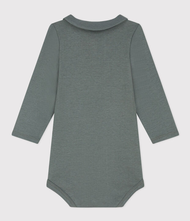Lang&auml;rmeliger Baby-Body aus Baumwolle mit Kragen THUYA