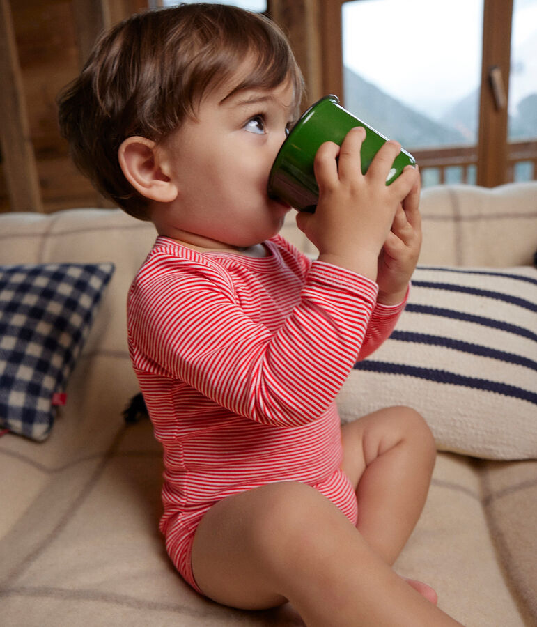 3er-Set lang&auml;rmelige Baby-Bodys aus Baumwolle mit Tannenb&auml;umen variante 1