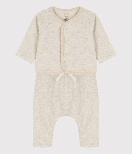 Zweiteiliges Baby-Set aus gesteppter Baumwolle beige MONTELIMAR CHINE