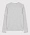 Klassisches Damen-T-Shirt mit Mäusezähnchen-Details grau BELUGA CHINE