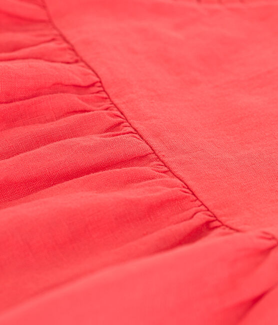Ärmelloses Babykleid aus Leinen orange JUPITER