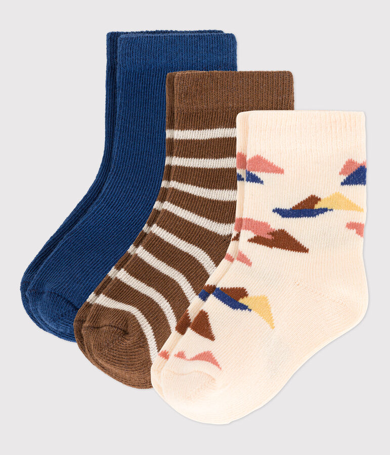 3er-Set Babysocken vielfarbig