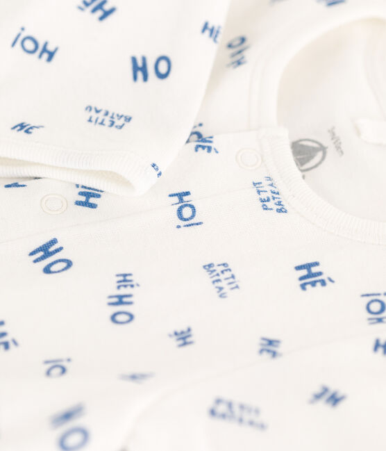 Baby-Bodyjama Heho aus Doppeljersey weiss MARSHMALLOW/ CREPUSCULE