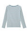 Langarm-t-shirt damen blau FONTAINE/weiss MARSHMALLOW