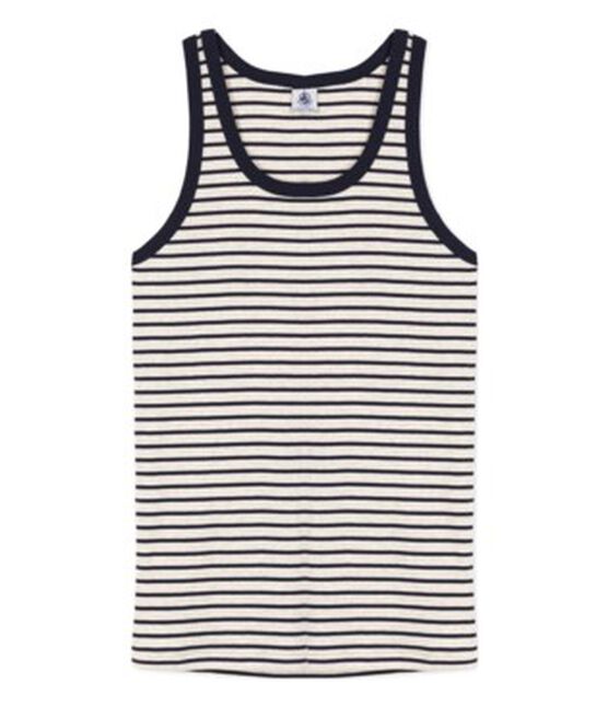 Tanktop L’ICONIQUE aus Baumwolle für Damen beige MONTELIMAR/blau SMOKING