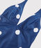 Damen-Badeanzug aus recyceltem Material blau SURF/weiss MARSHMALLOW