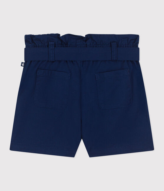 Kinder-Shorts aus einfarbiger Baumwolle blau MEDIEVAL