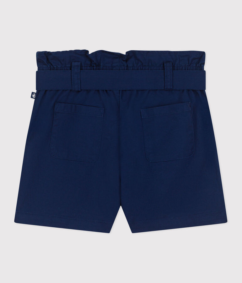 Kinder-Shorts aus einfarbiger Baumwolle blau