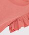 Kurzärmeliges T-Shirt aus Baumwolle für Mädchen rosa PAPAYE
