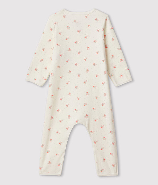 Fußloser Baby-Bodyjama aus Bio-Baumwolle  weiss MARSHMALLOW/weiss MULTICO