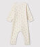 Fußloser Baby-Bodyjama aus Bio-Baumwolle  weiss MARSHMALLOW/weiss MULTICO