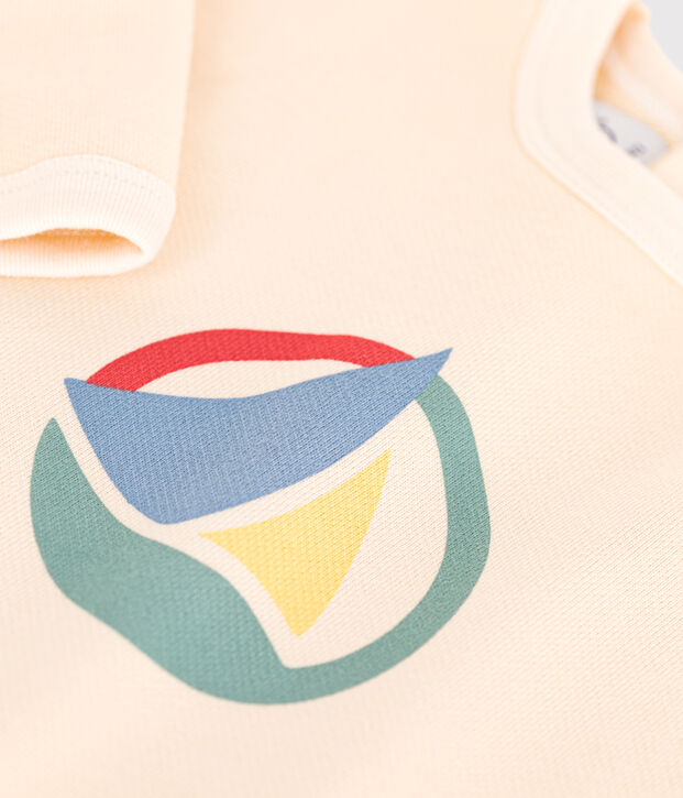 Baby-Sweatshirt aus Molton naturfarben