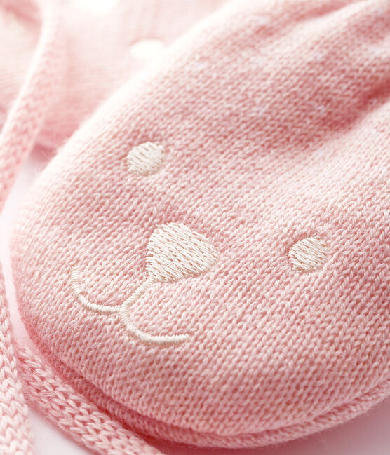 Baby-Fäustlinge mit Microfleecefutter rosa MINOIS