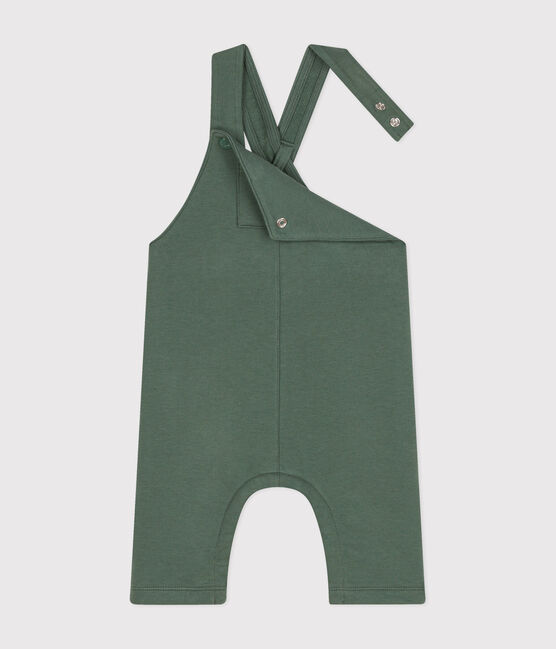 Lange Baby-Latzhose aus Molton grün CROCO