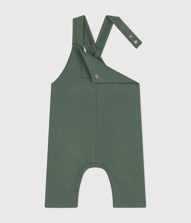 Lange Baby-Latzhose aus Molton gr&uuml;n