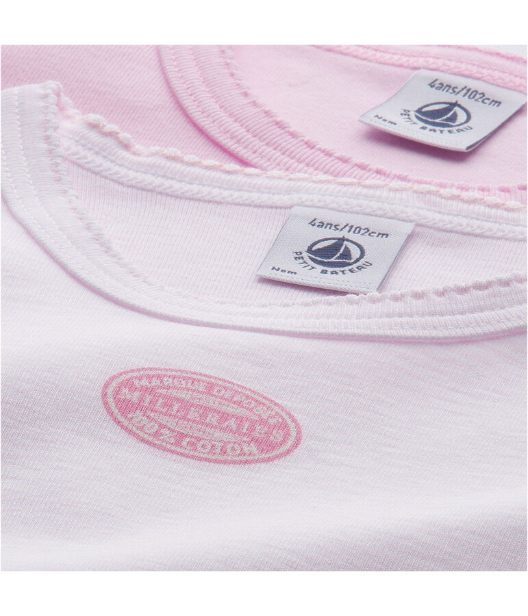 Ein Paar M&auml;dchen T-Shirts einfarbig/ ringel-gestreift lot .