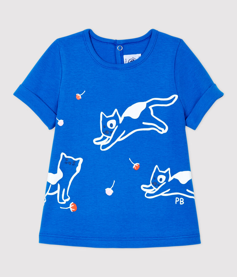 Baby-T-Shirt aus Baumwolle. blau