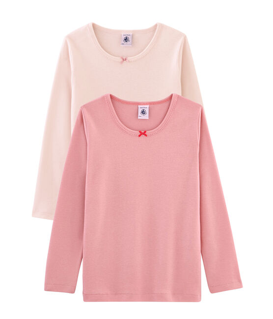2er-Set langärmlige T-Shirts für kleine Mädchen variante 1