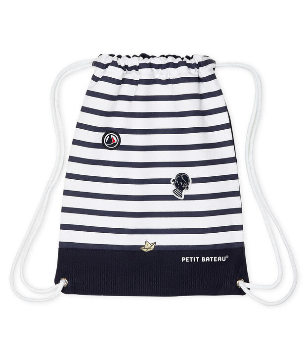 Rucksack blau/weiss