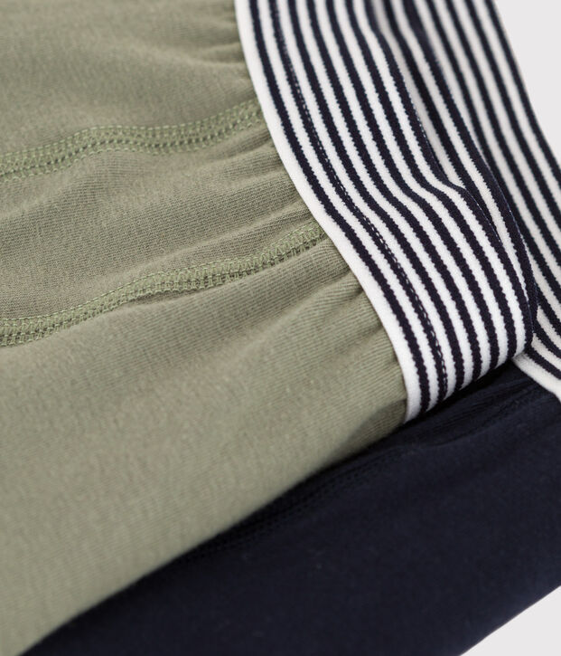 2er-Set einfarbige Boxershorts aus Baumwolle und Elastan f&uuml;r Jungen vielfarbig