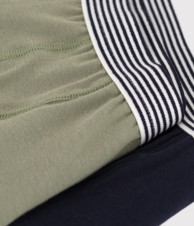 2er-Set einfarbige Boxershorts aus Baumwolle und Elastan f&uuml;r Jungen variante 1