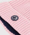 Kinder-Strickmütze mit Fleece gefüttert  rosa CHARME